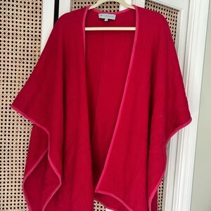 Tuckernuck Pink Poncho Sweater Cozy Knit Shrug